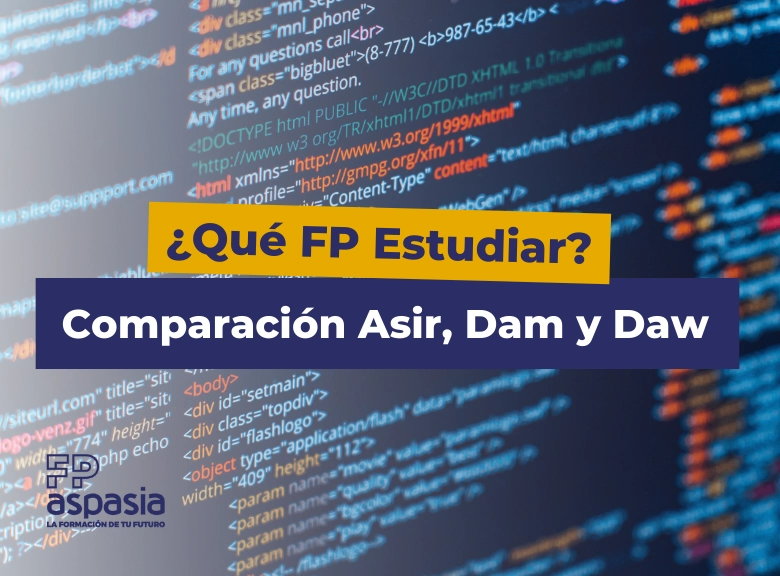 FP ASIR, DAM y DAW: qué son, qué se estudia y cuál elegir